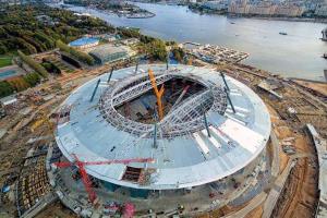 В России от ветра разваливается стадион, строящийся к ЧМ по футболу-2018