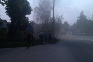 На Киевщине произошел прорыв газопровода среднего давления