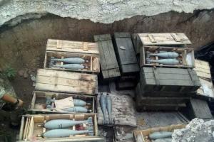 На Донетчине СБУ обнаружила тайник с огромным количеством минометных мин