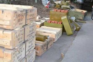 На Луганщине обнаружен большой схрон с боеприпасами российского производства