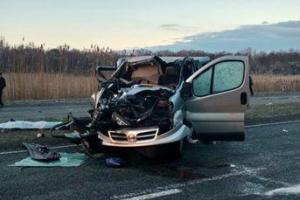 На Днепропетровщине микроавтобус "Nissan" влетел в прицеп грузовика: есть жертвы