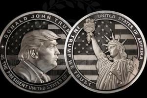 В России к инаугурации Трампа выпустили памятные монеты из золота и серебра