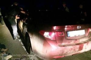 На Волыни полиция остановила автомобиль "Honda Accord", в багажнике которого обнаружили человека