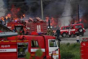 В России произошел крупный пожар в одной из воинских частей