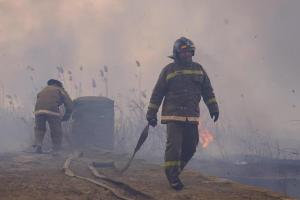 На Одесчине и Николаевщине спасатели борются с пожарами в плавнях