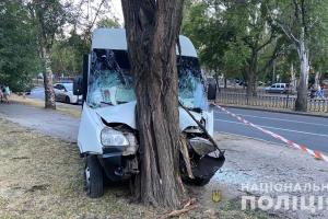 У Миколаєві маршрутка влетіла в дерево: постраждали 9 пасажирів