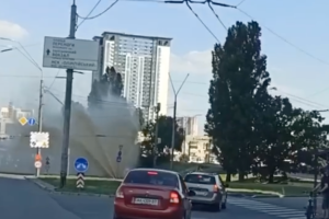 В центре Киева из-под земли бил 10-метровый "гейзер"