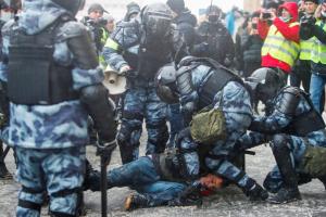 У Росії тривають протести на підтримку Навального: затримано майже 1,5 тисячі мітингувальників