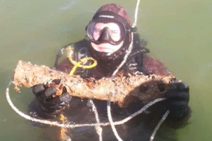 В акватории Черного моря в Одесской области нашли затонувшее судно со снарядами