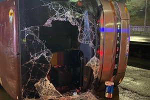 У Києві перекинувся автобус "Кишинів-Москва": є постраждалі