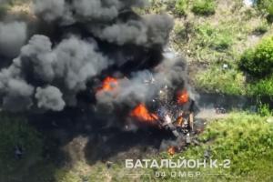 "Красиво горит": На Лисичанском направлении украинские воины уничтожили технику оккупантов