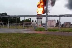 Пожар на Краснодарском НПЗ: причины возгорания пока неизвестны