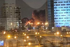 В Москве в новогоднюю ночь произошел пожар на территории горнолыжного комплекса
