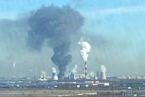 В российском Санкт-Петербурге произошел сильный пожар в районе Южной ТЭЦ
