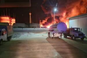 После атаки БПЛА на НПЗ в Краснодарском крае и нефтебазе в Адыгее зафиксированы пожары