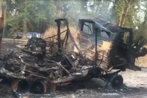 В Курській області знищено чергову колону російської техніки та понтонну переправу
