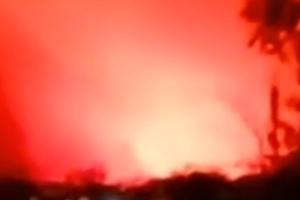 В Волгоградской области БПЛА атаковали крупный арсенал боеприпасов: пожар и детонация продолжаются