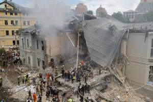 Удар по детской больнице "Охматдет" в Киеве