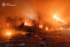 Последствия ночной атаки "шахедов" на Харьков