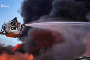 последствия удара вражеских БПЛА по Киевщине