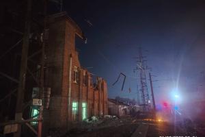 Последствия удара по станции Каменоломни