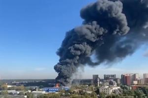 Пожар в промзоне подмосковной Балашихи