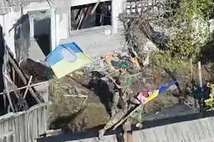 Освобождено село Сухецкое в Донецкой области. Скриншот с видео.