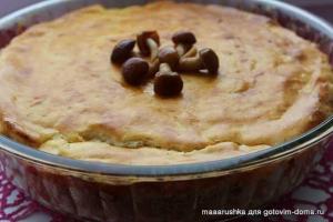 Картофельная запеканка с маринованными опятами