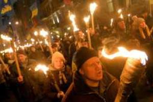 Факельное шествие провели националисты в Киеве