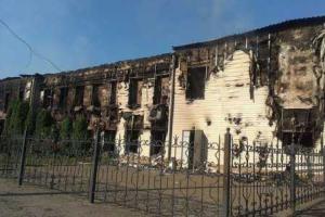 В Луганске сгорело заводоуправление Литейно-механического завода