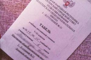 В сети появилась фотография школьного табеля выданного в ДНР