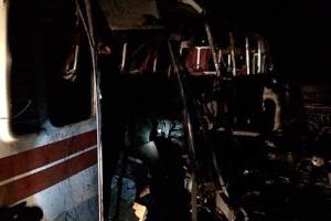 В районе Майорска автобус подорвался на мине, 4 человека погибли
