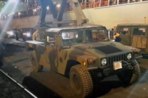 В Одессу прибыли американские военные внедорожники Humvee