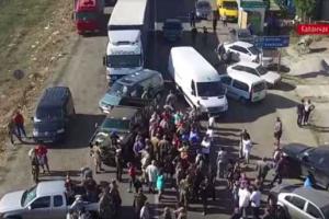 Видео с беспилотника, как блокировали Крым