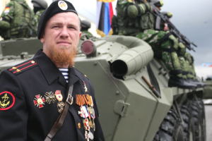 Жители Донецка сообщили, что видели "Моторолу" на выставке военной техники