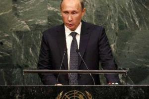 Российский карикатурист изобразил Путина на ГА ООН