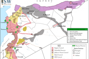 Карта боевых действий в Сирии с расположением сил всех сторон вооруженного конфликта
