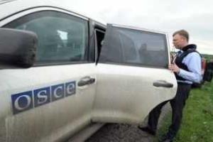 В Красногоровке наблюдатели ОБСЕ зафиксировали свежую воронку от мины