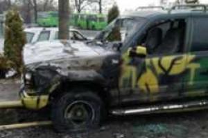 Батальон "Айдар" опроверг причастность к спаленным в Харькове джипам