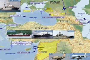 Обстановка вокруг сирийского конфликта. Карта