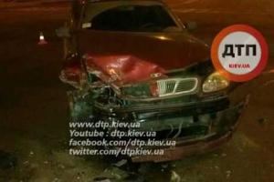 В Киеве пьяный водитель автомобиля ГАЗель протаранил автомобиль "Daewoo Lanos"