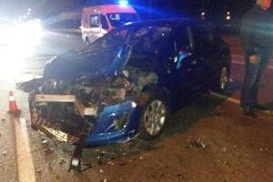 В Киеве пьяный водитель врезался в патрульную машину
