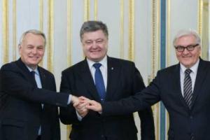 Порошенко в Киеве встретился с министрами иностранных дел Франции и Германии