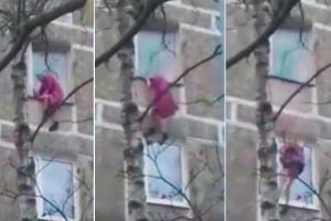 В Сети появилось видео смертельного падения бабушки с пятого этажа в Москве