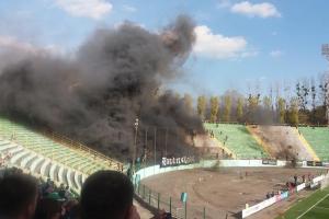Во Львове прямо на матче возник масштабный пожар