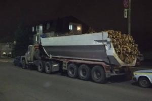 Борьба с вырубкой леса: в Лисичанске полиция задержала грузовой автомобиль с древесиной