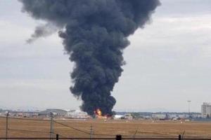 В США произошло крушение бомбардировщика при посадке