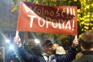 В Киеве под посольством Польши устроили акцию в поддержку Игоря Мазура
