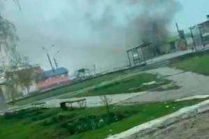 В сети появилось видео последствия обстрела российскими оккупантами центрального рынка Лисичанска 