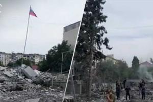 "Само собою обвалилася": Окупанти з'ясували, що сталося з будівлею СБУ у Лисичанську